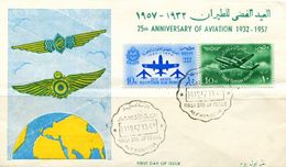 PA1724 Egypt 1957 Civil Aircraft First-day Cover MNH - Briefe U. Dokumente