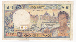 Polynésie Française - 500 FCFP - Mention "PAPEETE" Au Verso - V.2 / Roland-Billecart / Lefort - Territorios Francés Del Pacífico (1992-...)