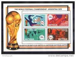 Antigua - 1978 Football Block MNH__(TH-16945) - 1960-1981 Ministerial Government