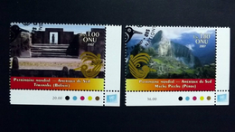 UNO-Genf 575/6 Oo/ESST, UNESCO-Welterbe: Südamerika, Vorkolumbische Ruinen Von Tiahuanaco, Inka-Bergfestung Machu Picchu - Used Stamps