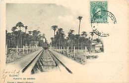 E-16-3590 :  ELCHE PUENTE DE HIERRO. CHEMIN DE FER. TRAIN. - Andere & Zonder Classificatie