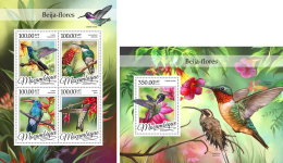 MOZAMBIQUE 2016 ** Colibris Kolibris M/S+S/S - IMPERFORATED - A1649 - Kolibries