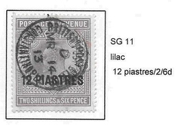 British LEVANT - Edward 7th  Stamp With Turkish Currency Overprint -  SG 11  12 Piastres  USED Note-> - Levante Britannico