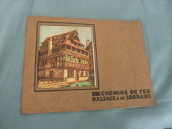 PETTIE PLAQUETTE PUBLICITAIRE GEORGES ROZET CHEMIN DE FER  D' ALSACE ET DE LORRAINE ILLUSTRE P. COMMARMOND - Eisenbahnverkehr