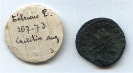 Antoninien De Tétricus Avec étiquette D'ancienne Collection - The Military Crisis (235 AD To 284 AD)