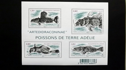 Französische Süd- Und Antarktisgebiete TAAF 916/9 Block 49 **/mnh, Raubfische Der Gruppe Der Artedidraconidae - Unused Stamps