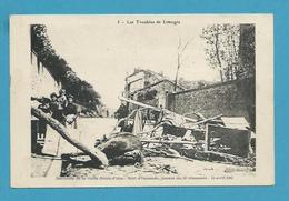 CPA 3 - Les Troubles De LIMOGES En 1905 - Barricade De La Vieille Route D'Aixe - Mort Jument Estacade (87) - Limoges