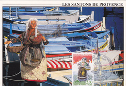 CARTE-MAXIMUM France N° Yvert 2979 (SANTONS)  Obl Sp Ill 1er Jour Marseille (Ed As De Coeur ST54) - 1990-99