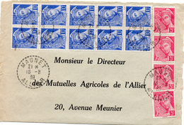 03...ALLIER...MAGNET TIMBRES SUR LETTRE - Storia Postale