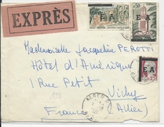 ALGERIE - 1962 - ETAT ALGERIEN "EA" - ENVELOPPE EXPRES ! De ALGER Pour VICHY - Cartas & Documentos