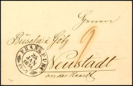 FRANKFURT AM MAIN 1851/1857, Partie Mit 11 Austaxierten Postvereinsbriefen, Alle Mit Vollständigem Inhalt Und... - Otros & Sin Clasificación