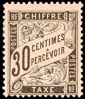 30 C. Schwarz, Neue Ziffernzeichnung 1881, Tadellos Ungebraucht Mit Originalgummierung Und Falzrest, Katalog: 18... - Otros & Sin Clasificación