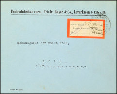 Leverkusen, Gebührenzettel Text "Gebühr Bezahlt" Mit Handschriftlicher Wertangabe "2 Mill." Auf Gut... - Otros & Sin Clasificación