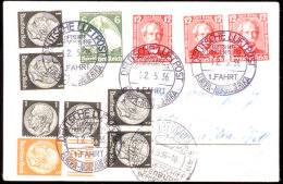 1936, 1. Nordamerikafahrt LZ 129, Bordpost Der Rückfahrt, Ankunftsstempel Typ II, Hübsch Frankierte... - Andere & Zonder Classificatie