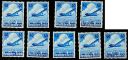 1936, 10 Jahre-Luftpost, Neun Mal In Postfrischer Erhaltung, Katalog: 603(9) **1936, 10 Years Airmail, Nine... - Otros & Sin Clasificación