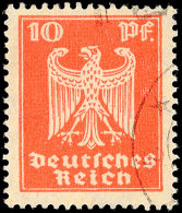 10 Pfg Reichsadler, Faserpapier, Tadelloses Bedarfsstück, Tiefst Gepr. E. Peschl Und Doppelt Schlegel BPP, Mi.... - Otros & Sin Clasificación