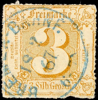 "BREMEN BAHNF. 18/2 67" - Blauer, Preußischer K1, Klar Auf Farbfrischer 3 Sgr. IV.Ausgabe, Kleine... - Otros & Sin Clasificación