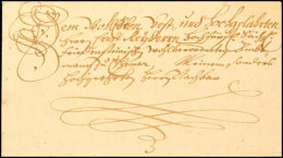 Henfstädt Bei Themar, Kreis Hildburghausen, Dekorativer Kabinett-Schnörkelbrief Aus Dem Jahre 1697,... - Autres & Non Classés