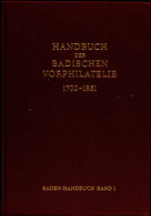 Graf, E., Handbuch Der Badischen Vorphilatelie 1700-1851, 1971, Postgeschichte, Taxwesen, Postscheine Etc., Mit... - Autres & Non Classés