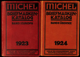 1923, Michel-Katalog Europa Und 1924 Übersee, Zwei Historische Bände Mit Interessanten Texten Aus Sehr... - Autres & Non Classés