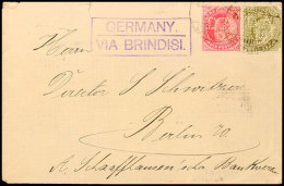 1 U. 4 A. König Edward VII., Je Firmenlochung "D.A.B." (Deutsch-Asiatische-Bank), Zusammen Auf Brief Nebst... - Autres & Non Classés