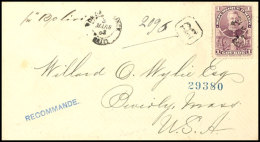 1 G. Dunkellila Auf R-Brief Vom 3.MAR.03 In Die USA Mit Ankunftsstempel, Pracht, Katalog: 58 BF1 G. Dark Lilac... - Haïti