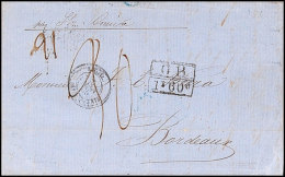 1866, Kompletter Faltbrief Aus Rio De Janeiro Via London Mit Diversen Tax-Vermerken Und Stempel "GB 1 Fr. 60 C"... - Autres & Non Classés