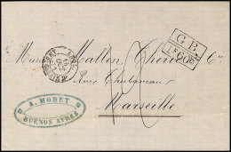 1871, Komplettem Faltbrief Mit Rückseitigem Aufgabe-Stempel BUENOS AIRES 14.9. Via London Mit Tax-Stempel "GB... - Other & Unclassified