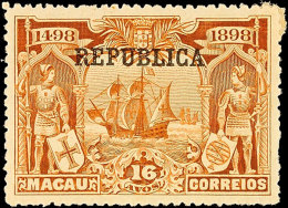 1/2 A. Bis 16 A. Vasco Da Gama Mit Aufdruck "REPUBLICA", 7 Ungebrauchte Werte, Ca. 135,-, Katalog: 163/69 *1 /... - Macau