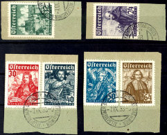 1933, "Katholikentag" Kpl. Mit Sonderstpl. Auf Briefstücken, Tadellos, Mi. 300,--, Katalog: 557/62... - Otros & Sin Clasificación