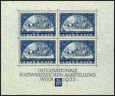 1933, WIPA-Block Mit Den üblichen Drei Klebestellen Im Oberen Rand, Wobei Die Rückseitig Gesehene, Rechte... - Autres & Non Classés