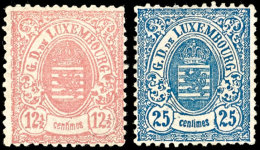 12 1/2 C. Und 25 C. Je (*), Pracht, Je Gepr. FSLP, Mi. Für (*) = 1.500,--, Katalog: 32, 33 (*)12 + C. And... - Otros & Sin Clasificación