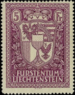 5 Fr. Landeswappen, Ungebraucht Mit Kaum Sichtbarer Falzspur, Mi. 500.-, Katalog: 142 *5 Fr. National Coat Of... - Autres & Non Classés