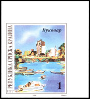1 ND. Donau, Ungezähnt Aus Der Rechten Oberen Bogenecke, Postfrisch, Katalog: 50U **1 Reprints. Danube,... - Croacia