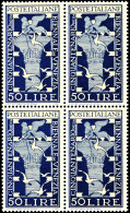 5 - 50 L. Biennale Von Venedig, Postfrischer Satz In 4er-Blocks, Mi. 400,-, Katalog: 767/70 **5 - 50 L.... - Sin Clasificación