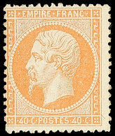 40 C. Orange, Ohne Gummi, Rs. Leichte Schürfung, Mi. Für Ungebr. 1.400.-, Katalog: 22a (*)40 C.... - Otros & Sin Clasificación