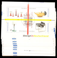 4x 110 Pfg Block-Ausgabe 1998 "Design In Deutschland", 40 Stück Mit ESST "BERLIN", Mi. 320.-, Katalog:... - Otros & Sin Clasificación