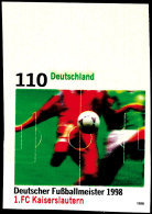 110 Pfg Deutscher Fußballmeister 1998, Ungezähnt, Oberrandstück, Tadellos Postfrisch, Michel... - Otros & Sin Clasificación