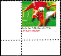 110 Pfg Deutscher Fußballmeister 1998 - 1. FC Kaiserslautern, Verzähnt, Daher Ohne Landesinschrift Und... - Otros & Sin Clasificación