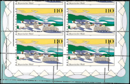 110 Pfg Bayerischer Wald, Viererblock, Abart "verzähnt", Tadellos Postfrisch, Sehr Dekorativ Siehe Foto!,... - Otros & Sin Clasificación