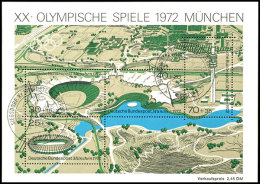 1972, Olympia-Block Mit Plattenfehler, Tadellos Mit SSt. Aus Siegsdorf, Mi. 200,--, Katalog: Bl. 7I O1972,... - Otros & Sin Clasificación