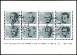 1964, Widerstandskämpfer-Block Mit Berliner ESSt., Tadellos Mit Originalgummi, Mi. 170,--, Katalog: Bl. 3... - Otros & Sin Clasificación