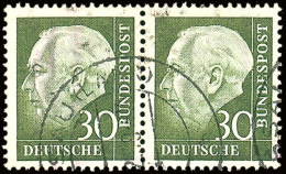 30 Pfg. Schwarzgrün, Waagerechtes "(NAS)SAU (LAHN ) Gestempeltes Paar, Mi. 130.-, Katalog: 259(2) O30 Pfg.... - Altri & Non Classificati