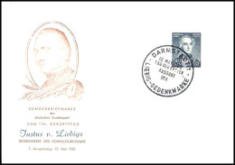 1953, "Liebig" Auf Schmuck-FDC Mit Darmstädter Sonderstpl. Vom Ersttag, Tadellos, Mi. 60,--, Katalog: 166... - Otros & Sin Clasificación