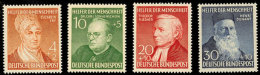 4 Pfg Bis 30 Pfg Helfer Der Menschheit 1952, Tadellos Postfrisch, Mi. 130.-, Katalog: 156/59 **4 Pfg Till 30... - Autres & Non Classés