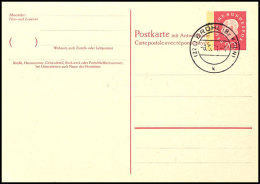 "Heuss" 20 Pf. Antwortkarte, Frageteil Gestempelt (gepr. Schlegel BPP), Antwortteil Nicht Entwertet, Tadellos, Mi.... - Otros & Sin Clasificación