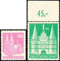 2 Pfg - 1 Mark Bauten, Eng Gezähnt, Tadellos Postfrisch, Mi. 700.-, Katalog: 73/97eg **2 Pfg - 1 Mark... - Autres & Non Classés