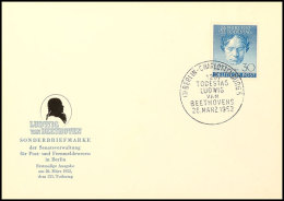 20 Pfg Beethoven Auf Amtl. Blanko-FDC Mit Ersttagssonderstempel "BERLIN 26. MÄRZ 1952", Tadellos, Mi.120.-,... - Otros & Sin Clasificación