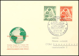 10 Pfg Und 20 Pfg Tag Der Briefmarke 1951 Auf Amtl. FDC Mit Ersttagssonderstempel "BERLIN 07.10.51", Tadellos, Mi.... - Otros & Sin Clasificación