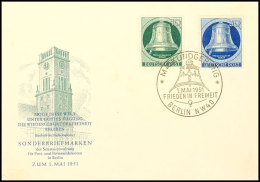 10 Pfg Und 30 Pfg Glocke I Auf Amtl. Blanko-FDC Mit Ersttagssonderstempel "BERLIN 1. MAI 1951", Tadellos, Mi.... - Autres & Non Classés